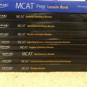 Kaplan MCAT Fifth Edition COMPLETE 9 BOOK SET